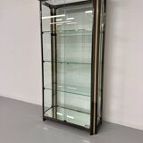Antique display cabinet shelf in brass metal Italian design from the 70s
