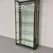 Antique display cabinet shelf in brass metal Italian design from the 70s