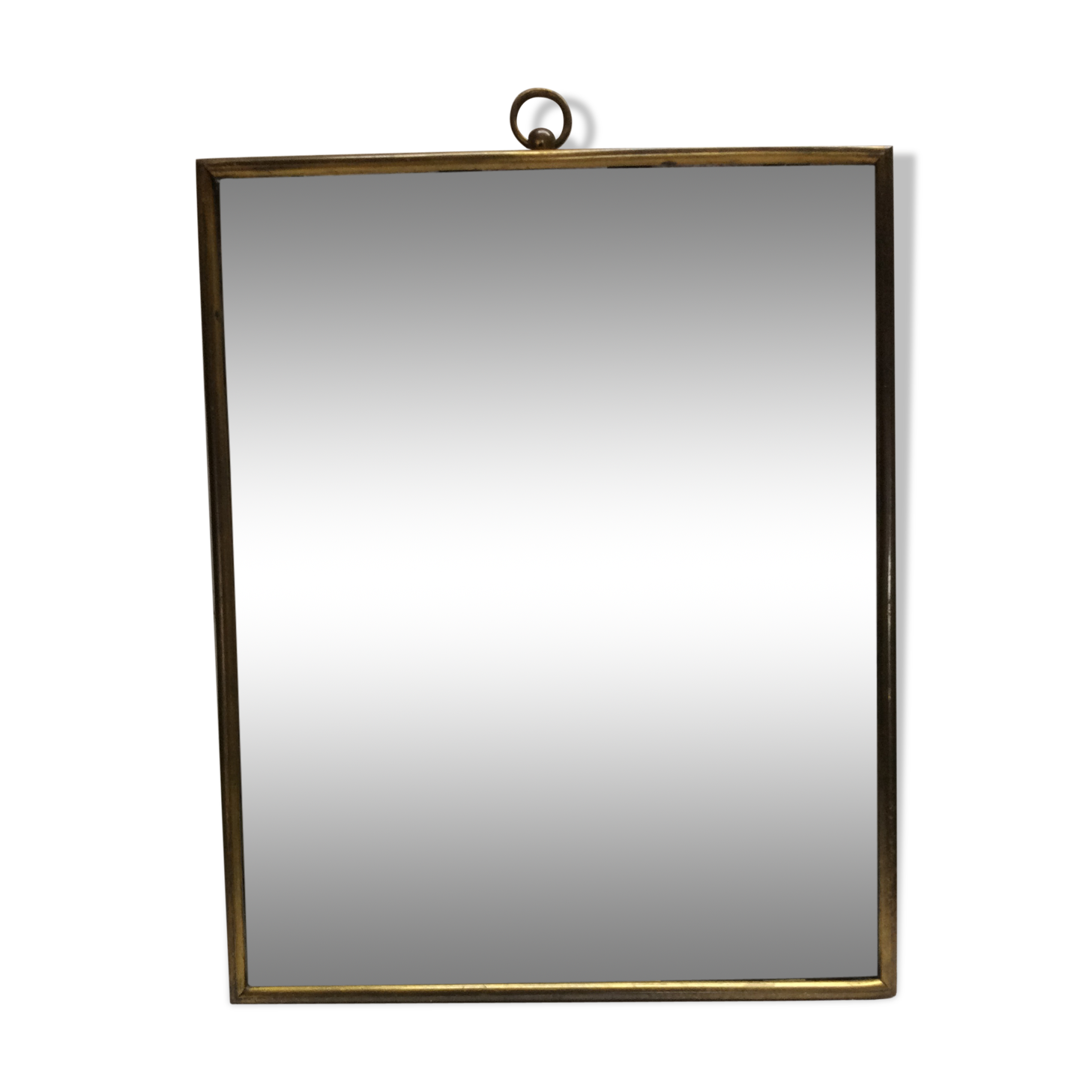 Vintage brass mirror 27x33cm
