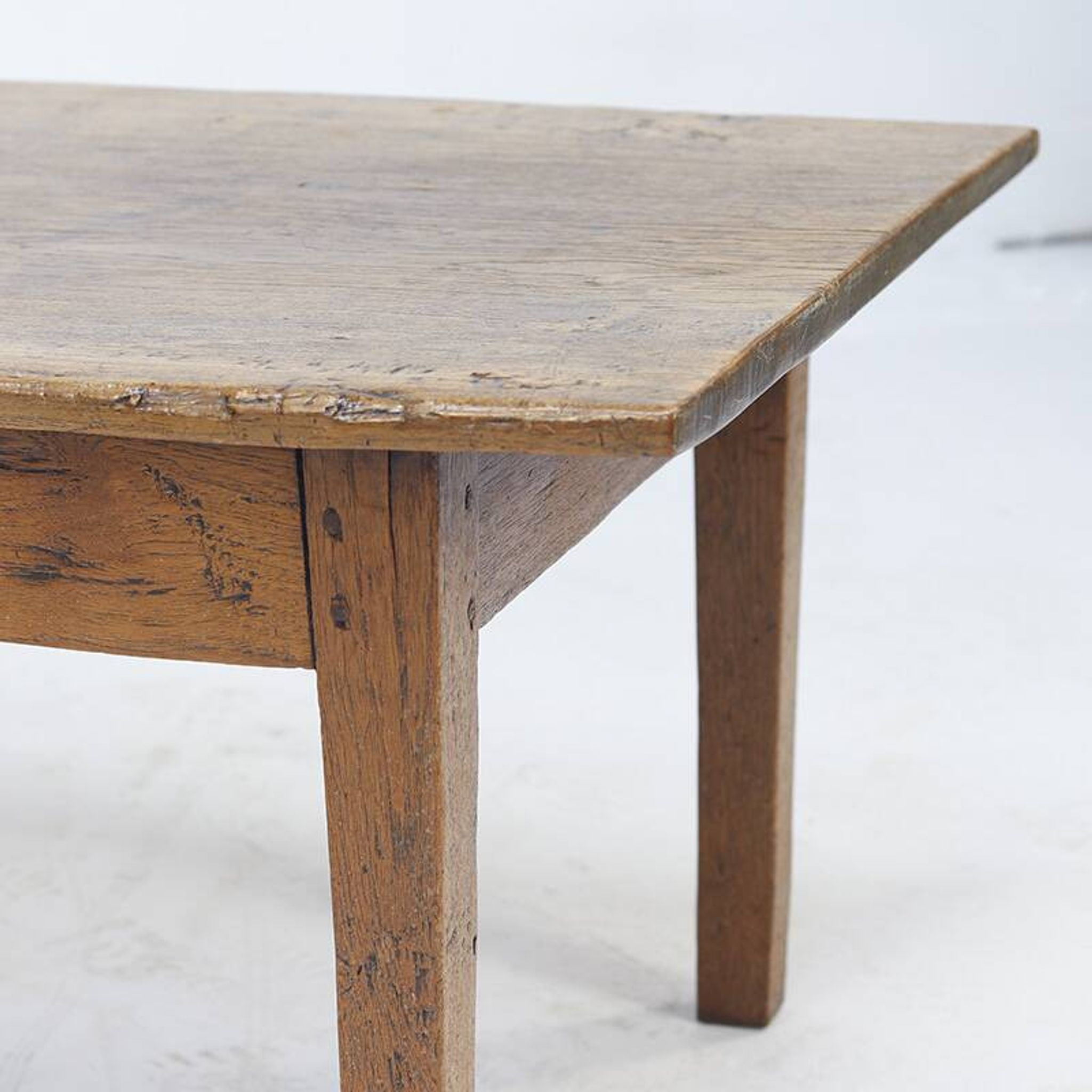 Table basse de ferme rustique en chêne