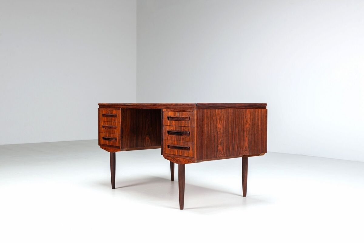 J. Svendstrup writing desk in rosewood A.P. Mobler Denmark 1960