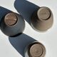 Set of 3 cups / mug in Indonesian ceramic (black, matte brown & speckled glazed)
