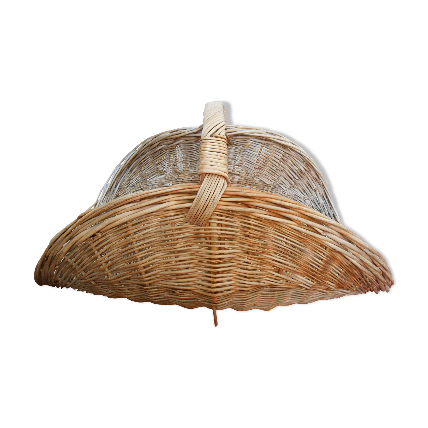 Wicker wood storage basket