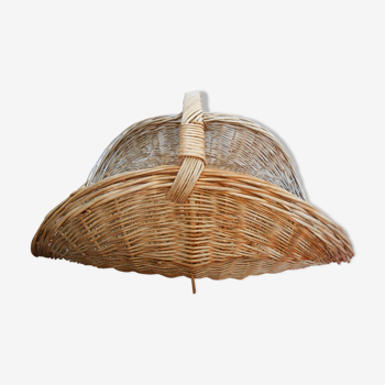 Wicker wood storage basket