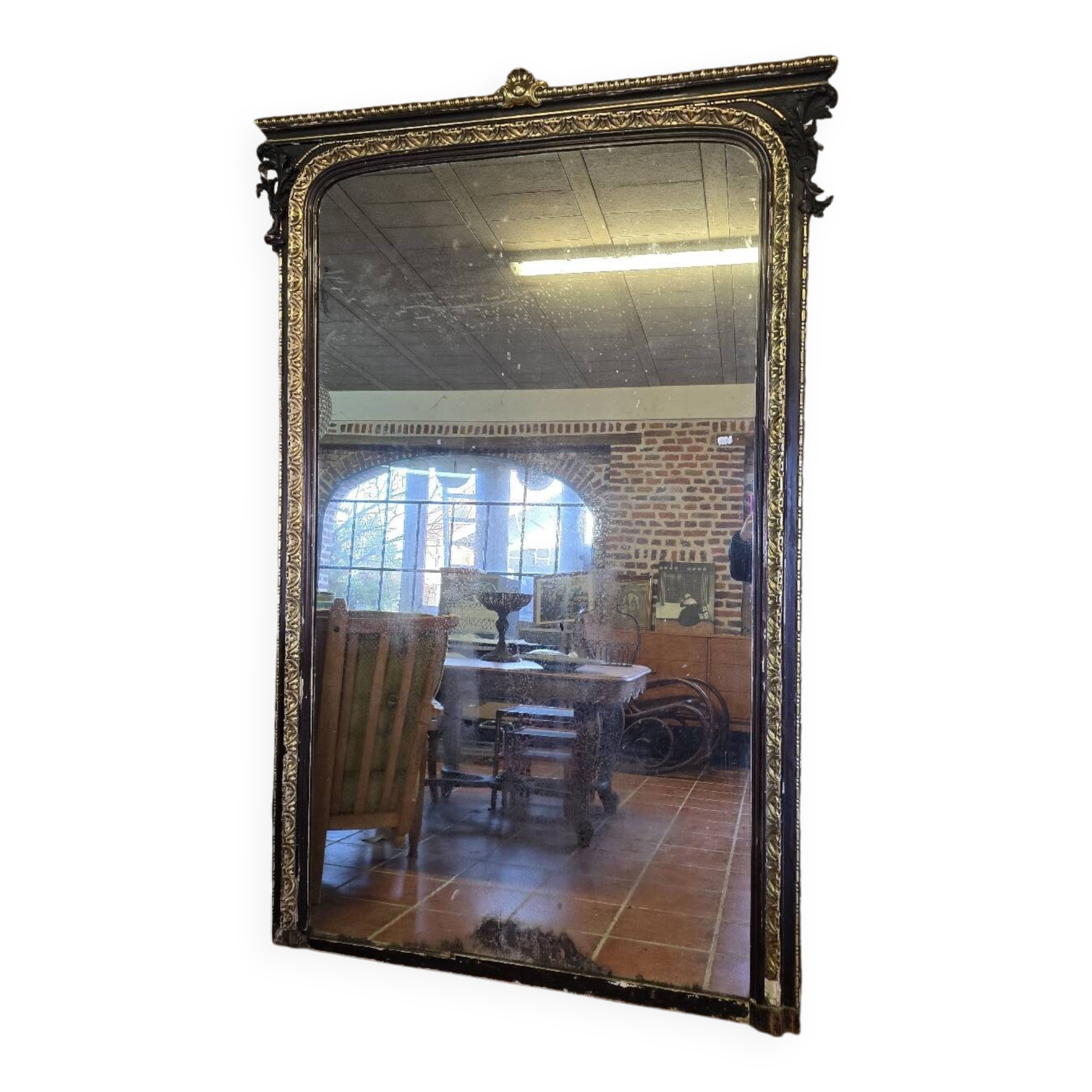 Napoleon III style panoramic mirror