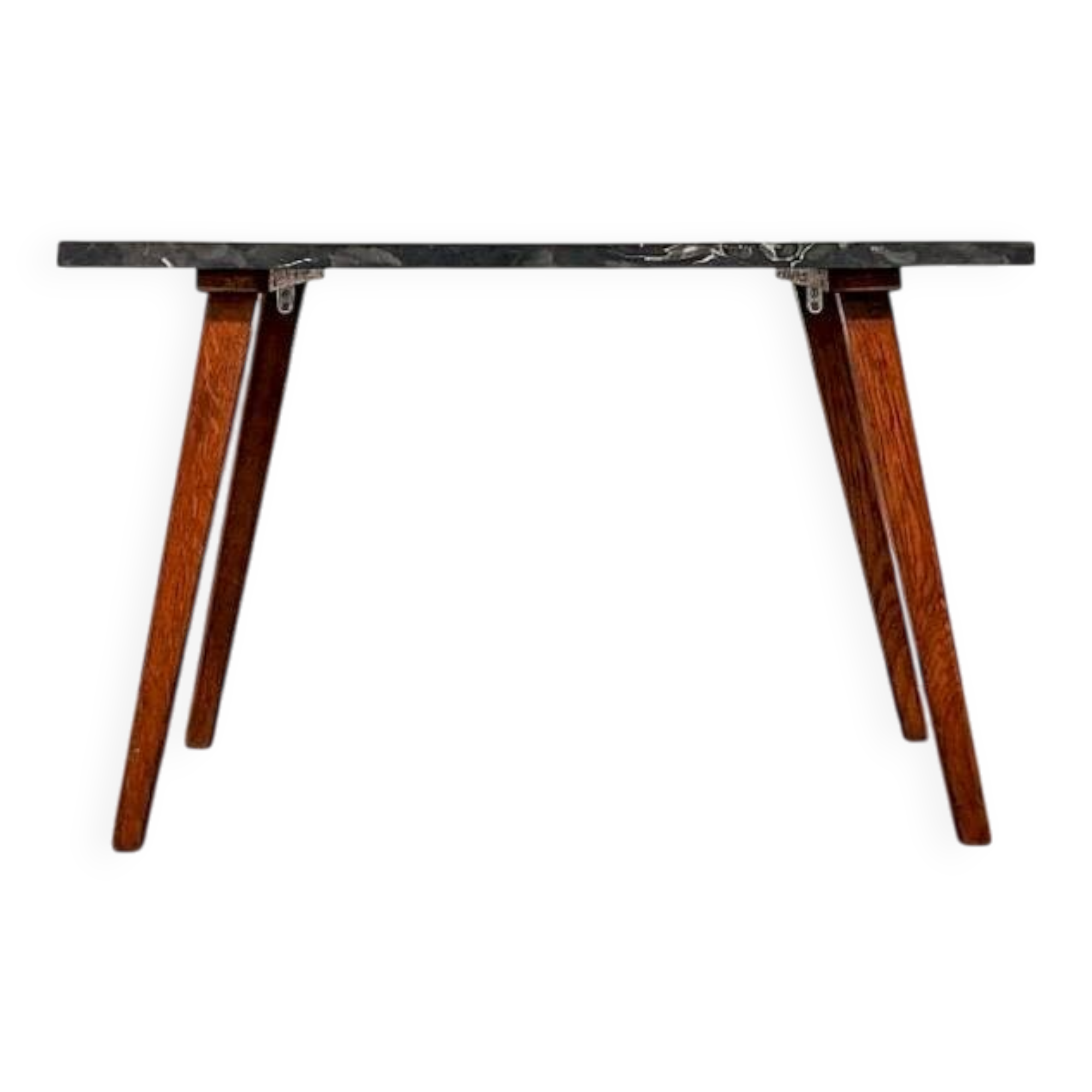 Marble effect Formica coffee table - flared legs