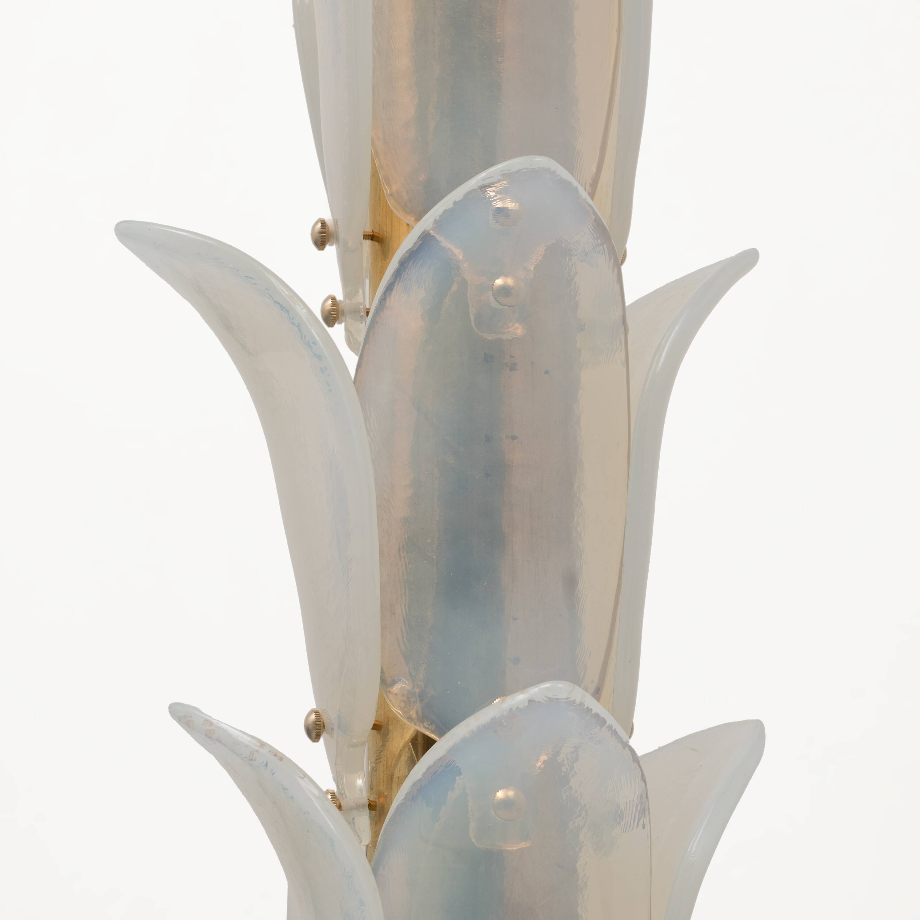 Lampe sur pied en verre de Murano en forme de palmier irisé