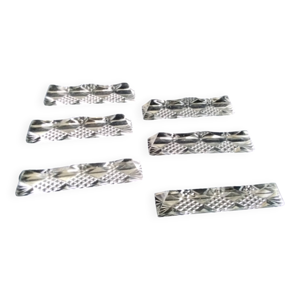 6 Porte couteaus forme triangulaire Cristal au Plomb