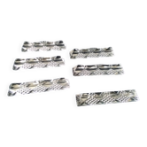6 triangular crystal knife rests in lead crystal.