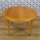 Scandinavian design round table in blond oak Farstrup vintage 1960