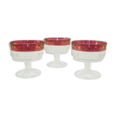 Lot 3 coupes en verre vintage des années 50