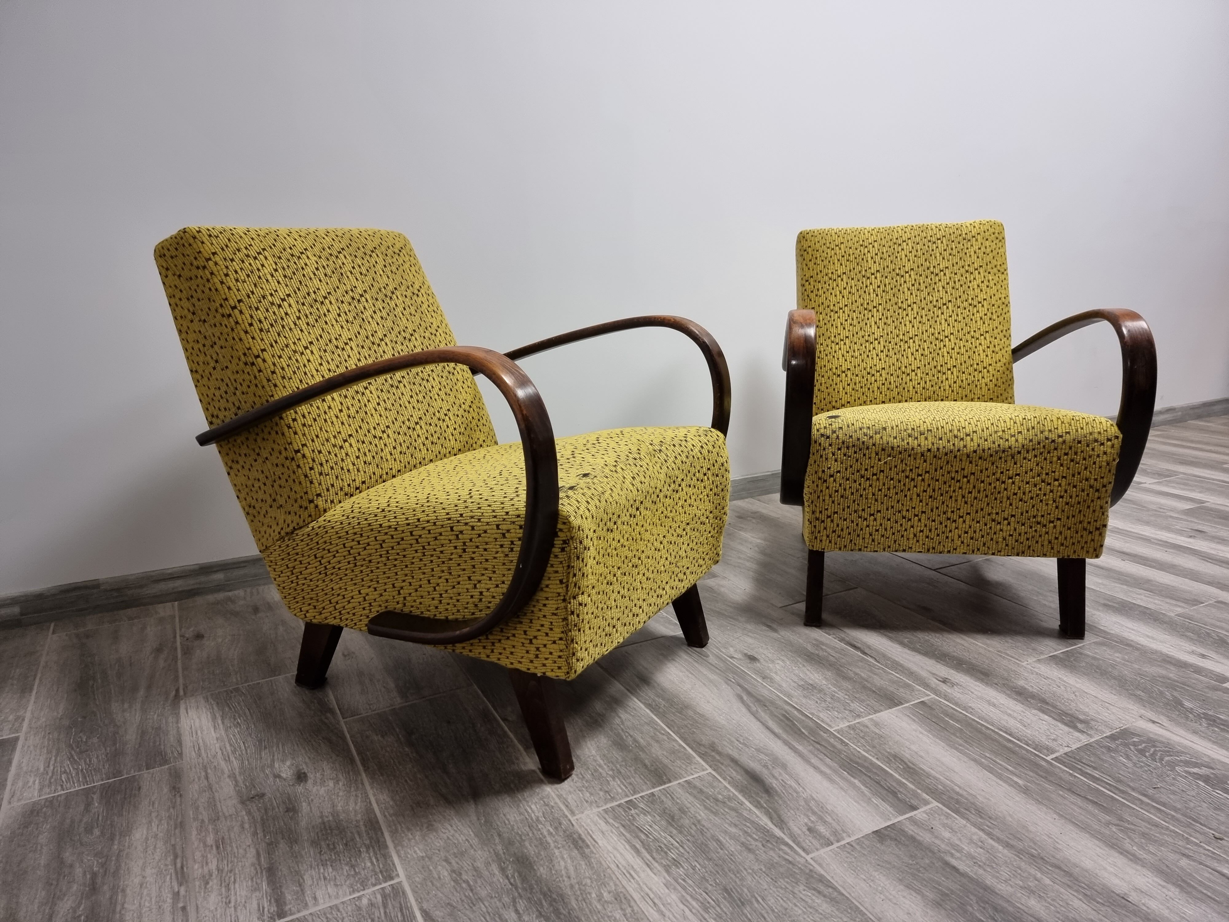 Pair of armchairs by Jindrich Halabala