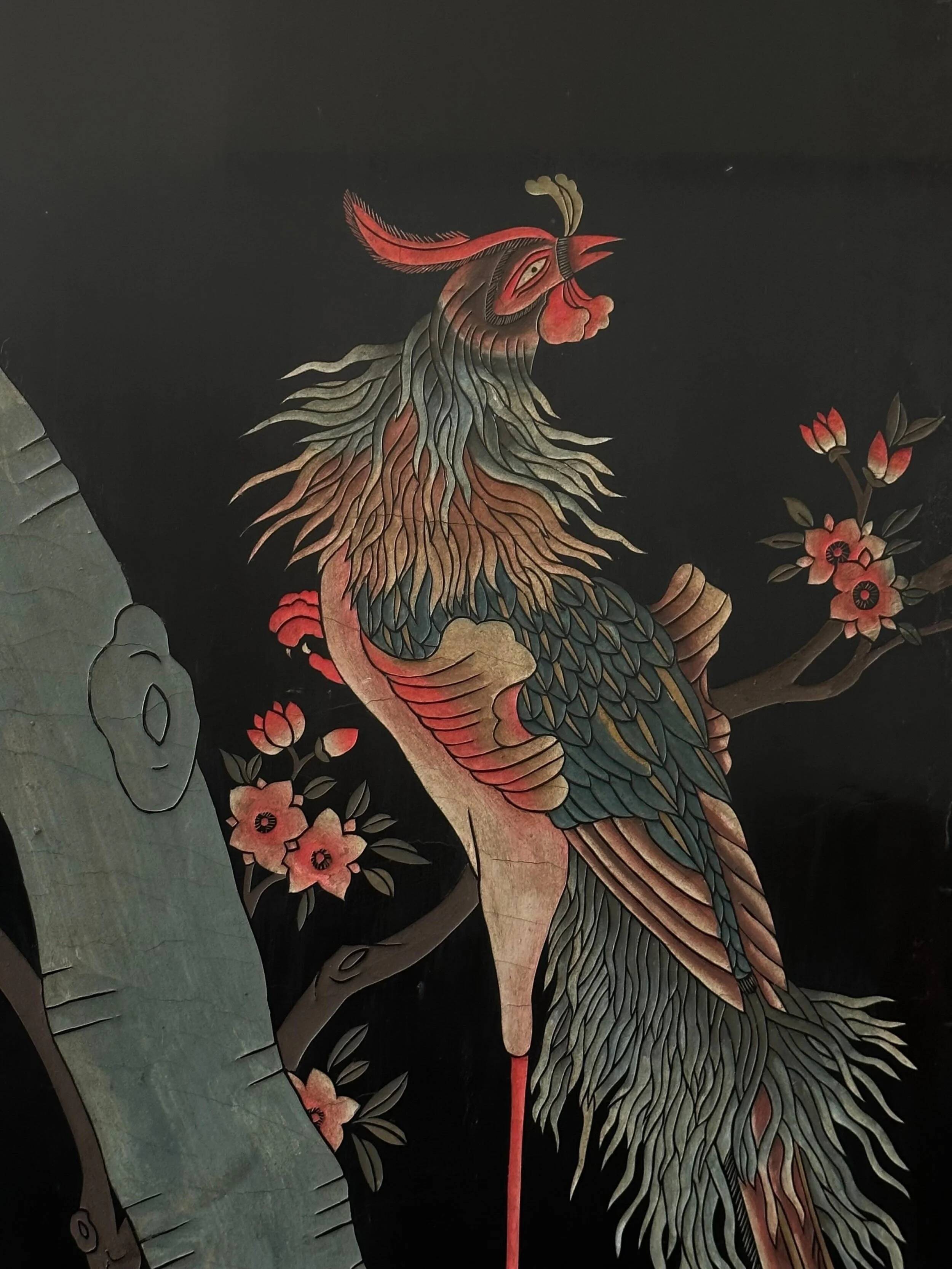 Coromandel lacquered Chinese screen with 6 panels