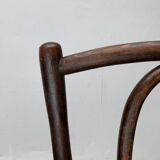 Art Deco curved wooden café chair, 1930s