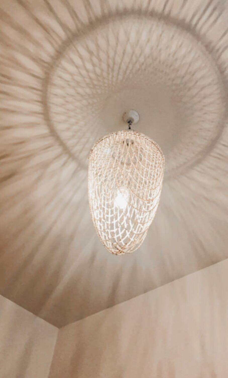 Vintage Bohemian Shell Chandelier Pendant Light