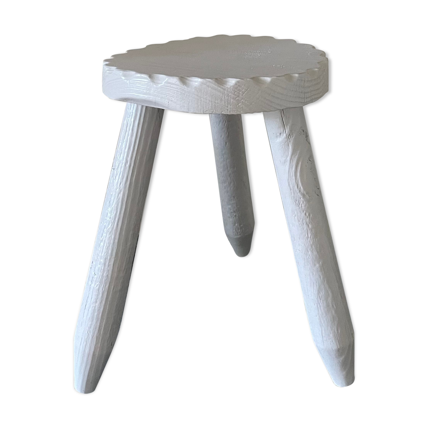 Painted brutalist stool