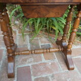Table d'appoint travailleuse coiffeuse en noyer