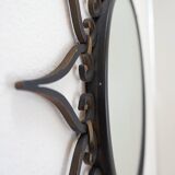 Vintage Black metal sun mirror