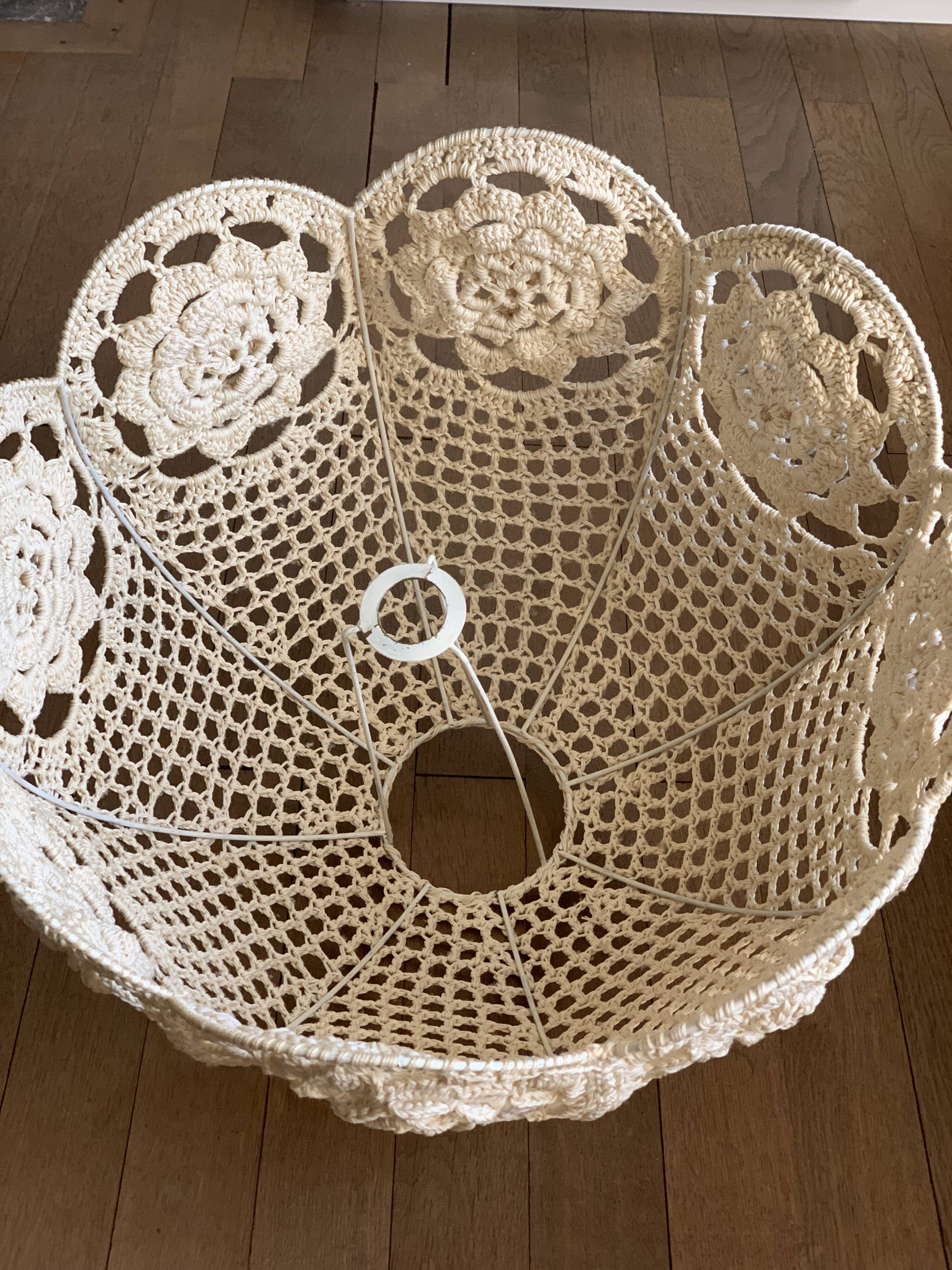 Abat jour au crochet vintage
