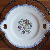 Cake dish by Longwy Vieux Rouen in the early 19th century