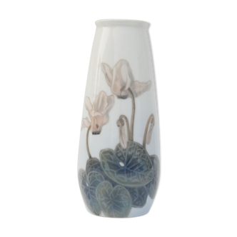 Royal Copenhagen porcelain vase decorated with flowers