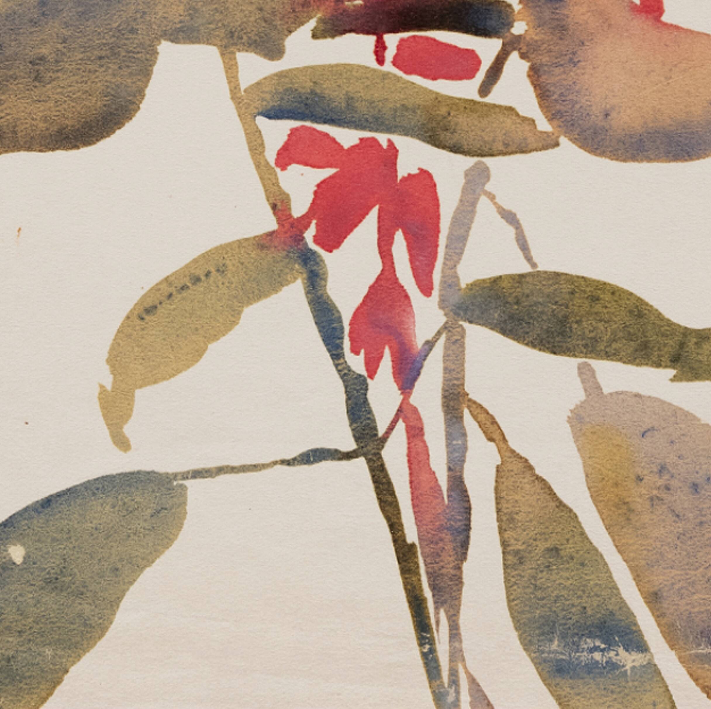 Watercolor illustration the flowers