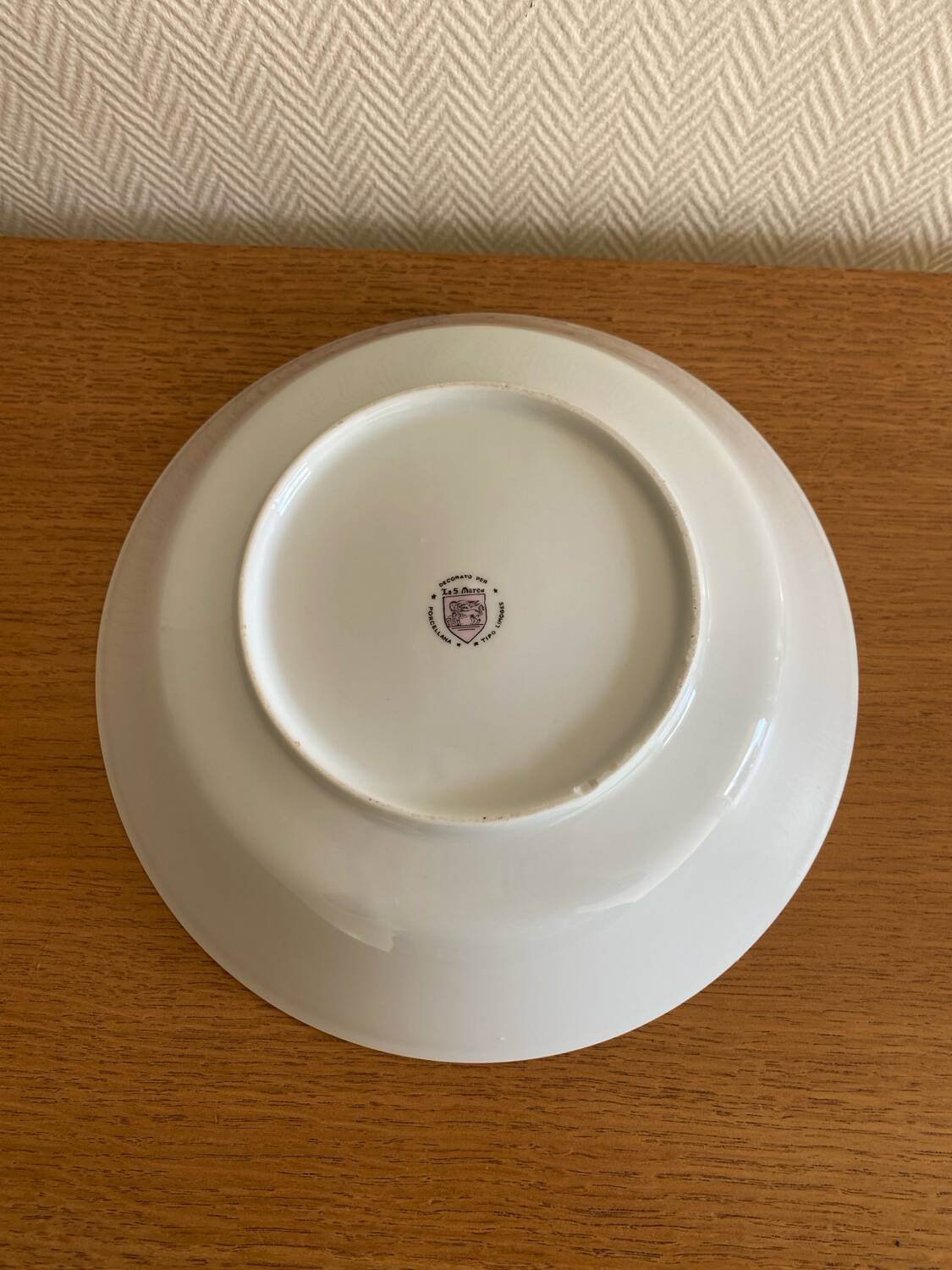 Service à dessert La S. Marco métal argenté et porcelaine