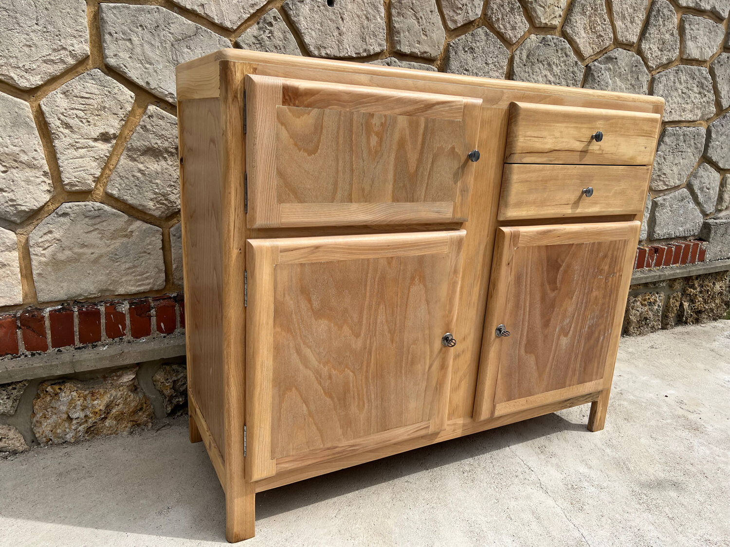 Vintage Scandinavian wooden storage cabinet