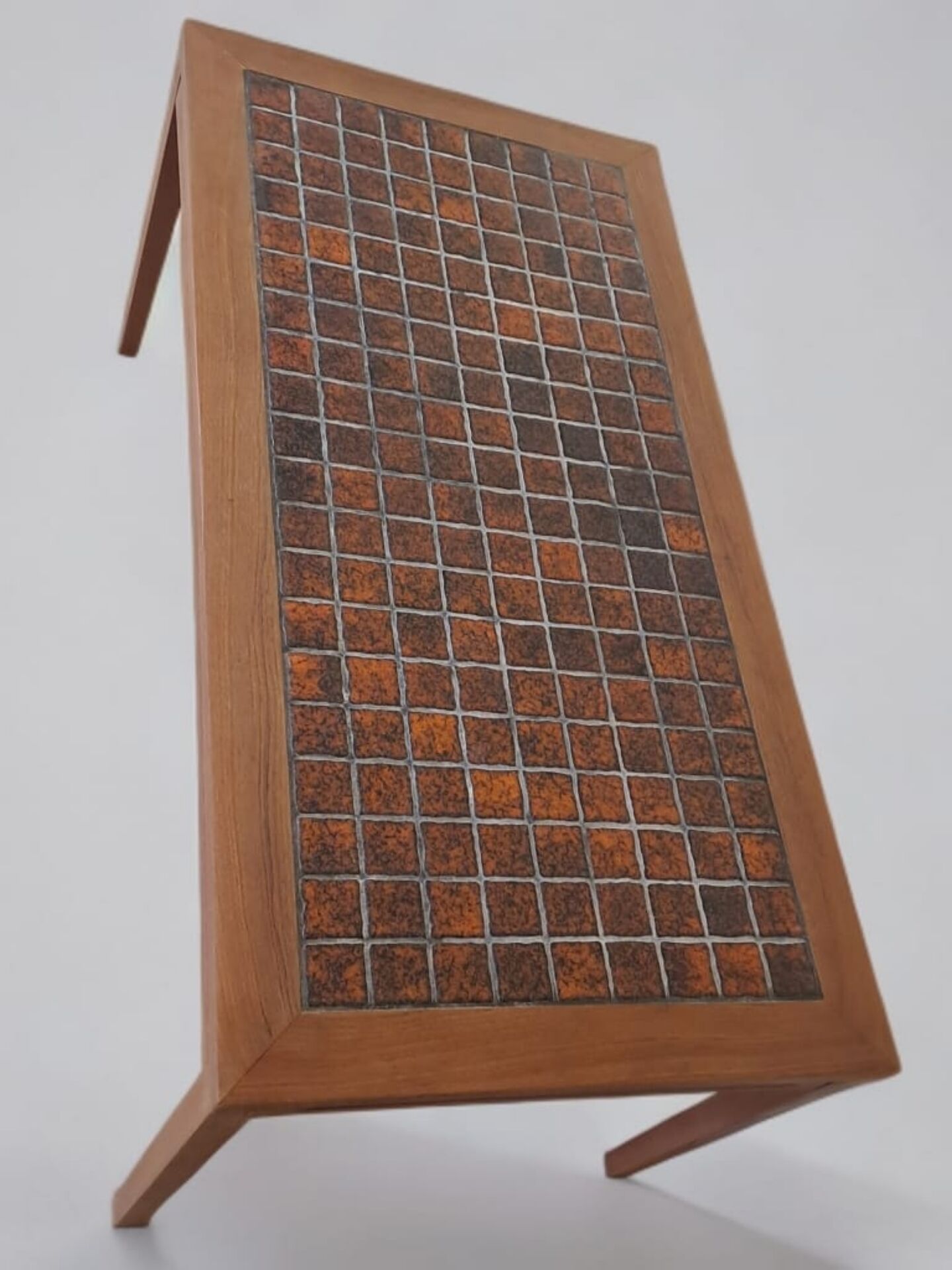 Table basse danoise en teck et céramique, 1960