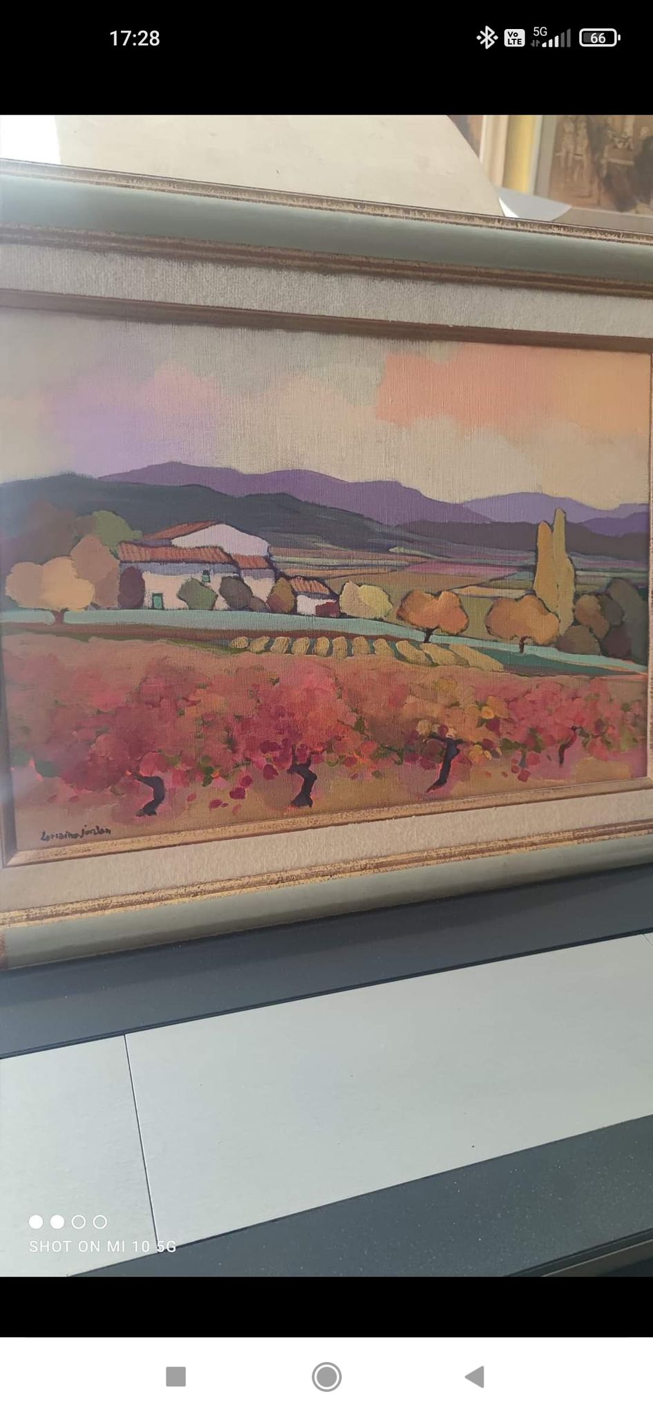 Tableau par Lorraine Jordan intitulé le mas à Lacoste