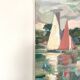 Oil on canvas sailboats