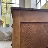 XL oak counter, trade furniture with multi-drawers
