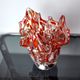 Red and white seguso vase in murano glass, Italy, 1960