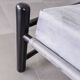 Pair armchairs black velvet 70