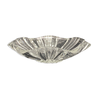 Clear glass fruit bowl "Waves"