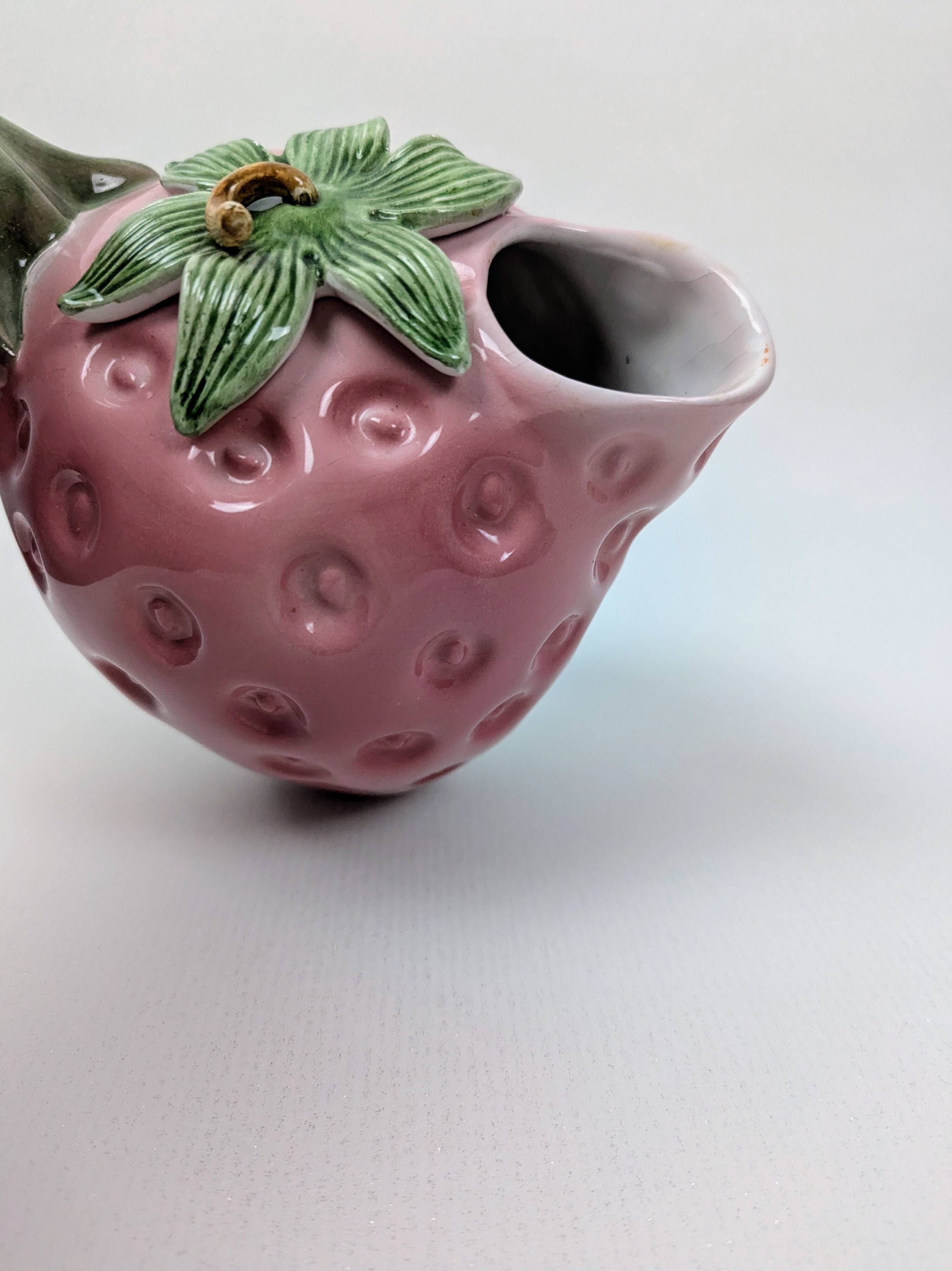 Strawberry jug in slip