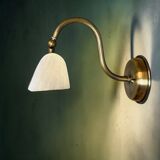 Industrial aged brass wall  picture light