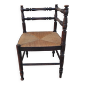 Vintage rattan corner chair