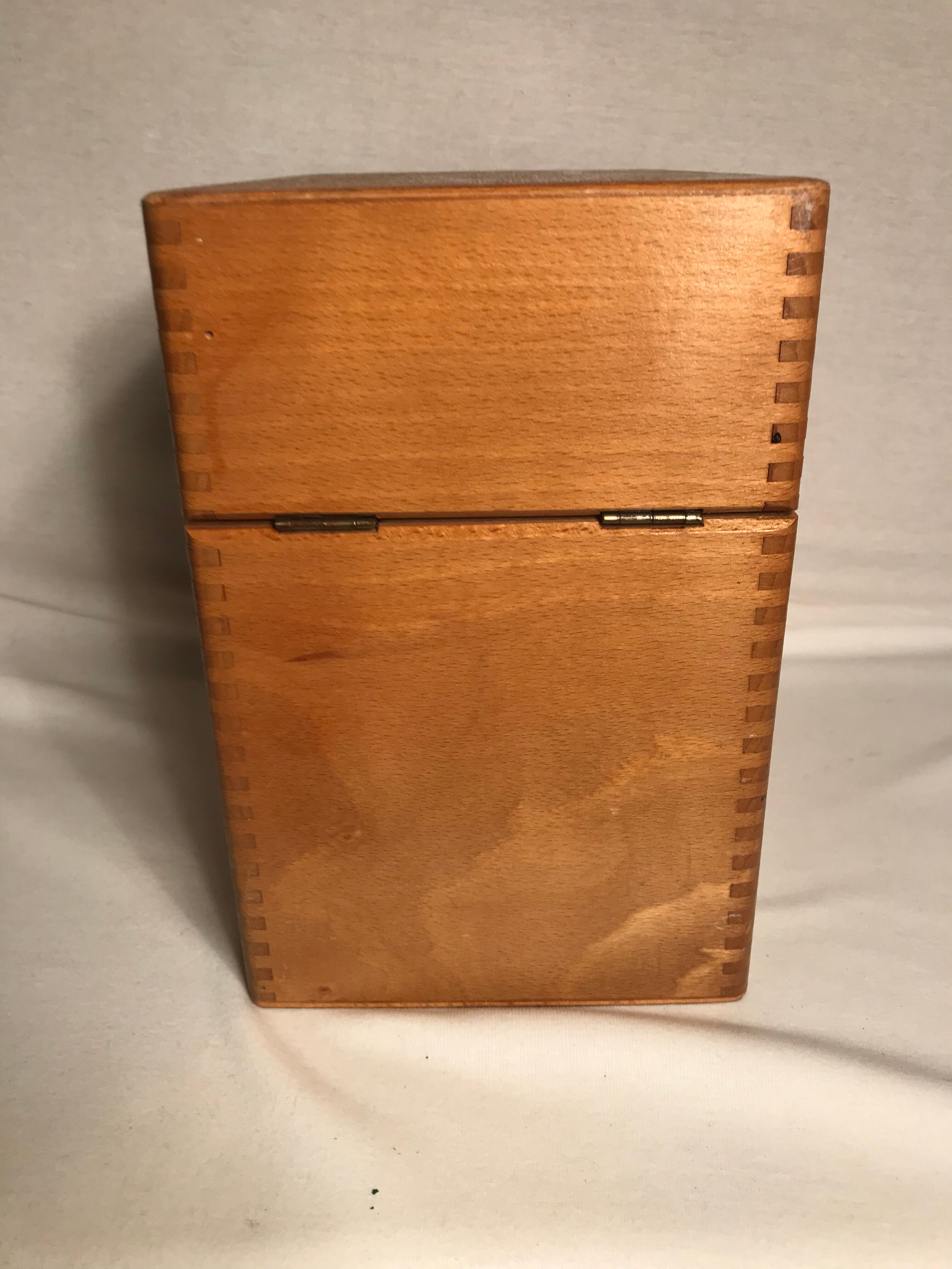 Wooden old organizer of vintage sheets