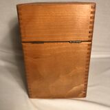 Wooden old organizer of vintage sheets