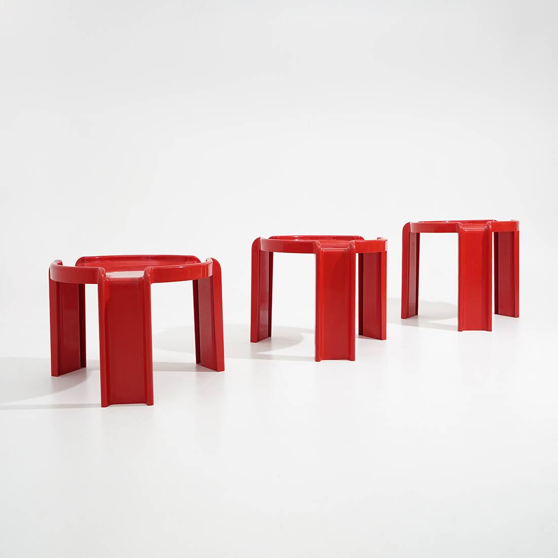 3 coffee tables by Giotto Stoppino for Kartell, 1960s