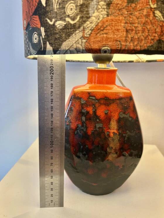 Lampe de table sans fil - convient pour le balcon ou la terrasse - fabriquée à partir d'un vase en céramique vintage de S. P. Gerz.