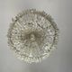 Important lustre sac de perle en cristal taillé navette, vers 1800