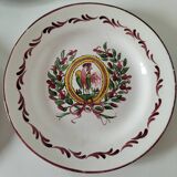 Trio of plates with rooster - Eastern earthenware