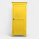 Antique powder yellow Parisian bonnetière wardrobe.