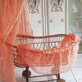 Vintage wicker cradle