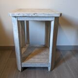 Old shabby chic pedestal table