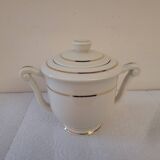 Limoges porcelain sugar bowl – gold decoration – 1950s