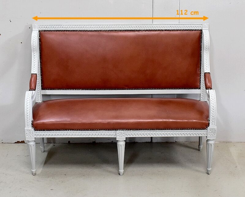 Beech children's bench, Louis XVI style, Early 20th century