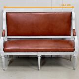 Beech children's bench, Louis XVI style, Early 20th century